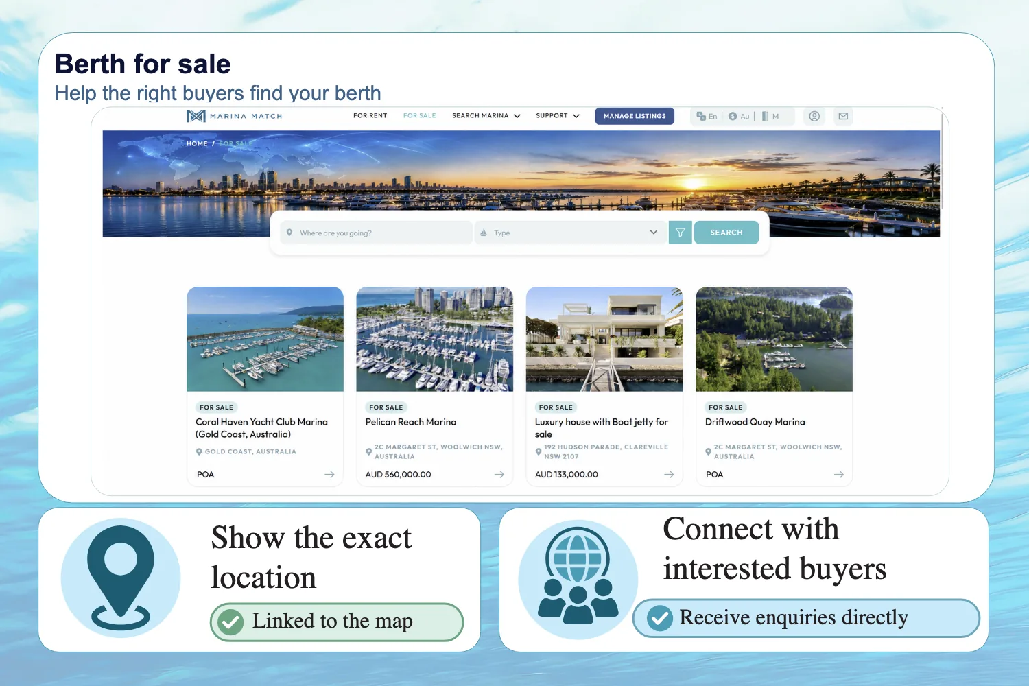 Berths for Sale